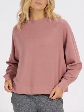 Vuori Sunnyside Crew Crop Sweatshirt Small Mauve Oversized